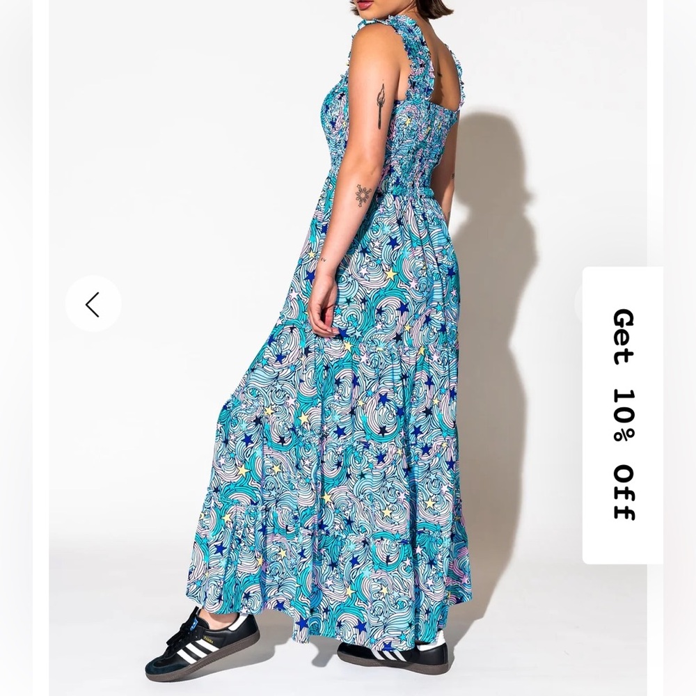 Dressed in Lala XL Rulebreaker Smocked Midi Dress | cute Miss Frizzle vibes